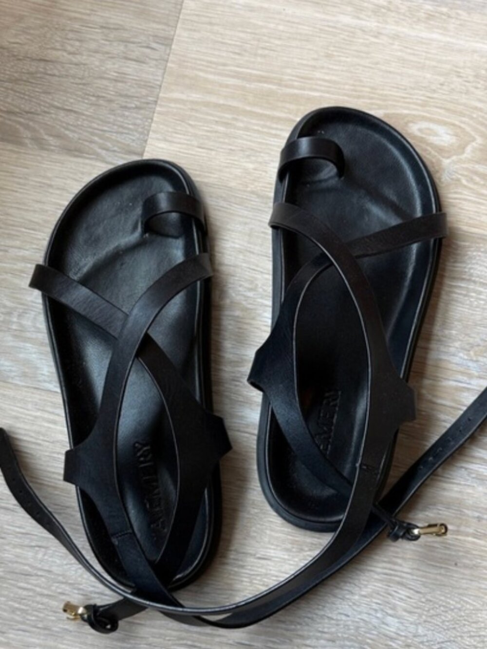 A.Emery Jalen Slim Leather Sandals and 2 Dustbags